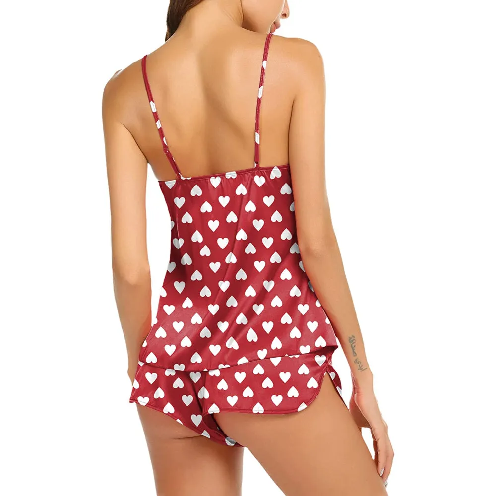 Women Lingerie Satin Nightwear Pajamas Cami
