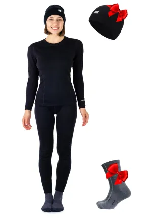 Women's Black Set   Black Beanie