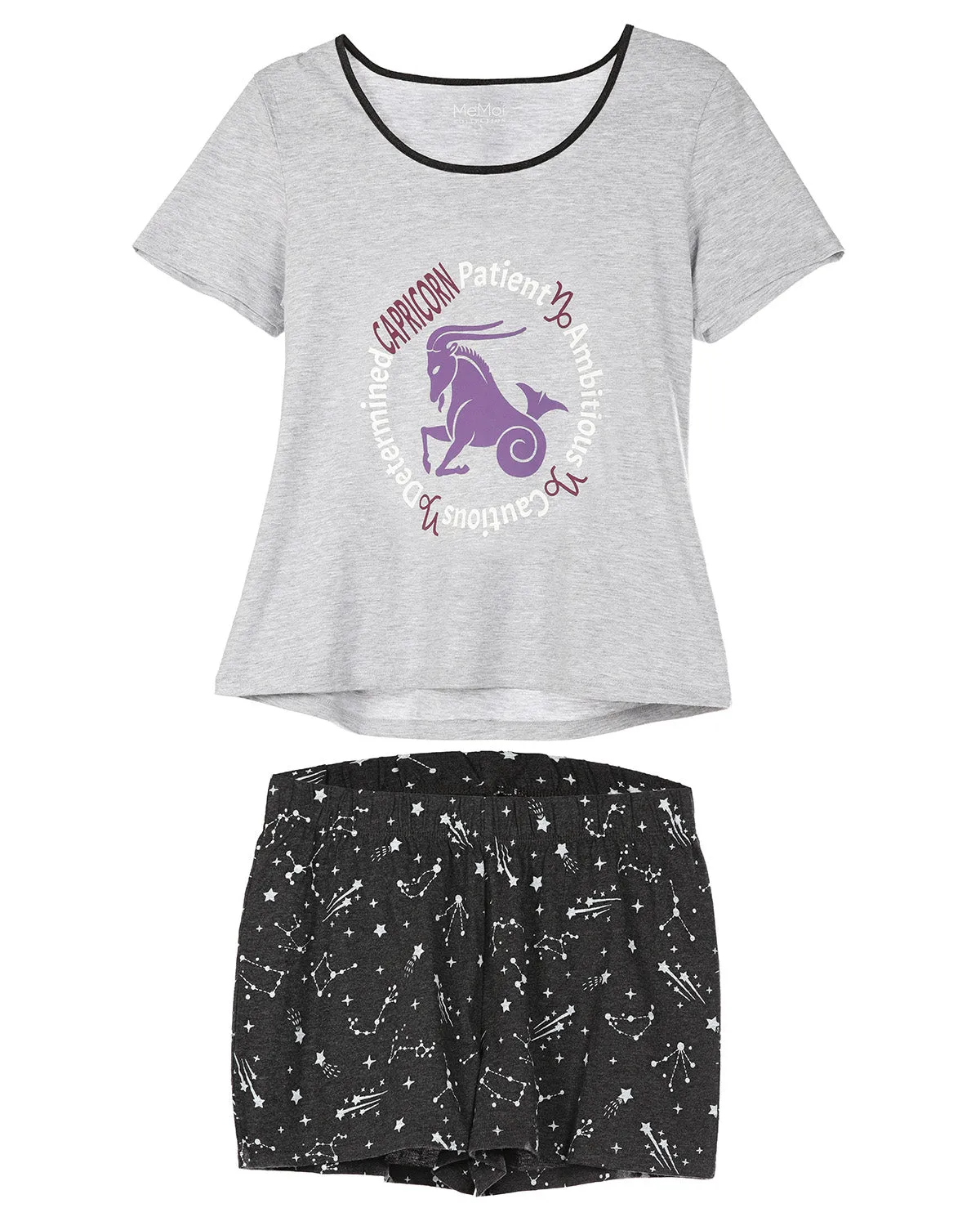 Women’s Capricorn Zodiac Sign PJ Short Set