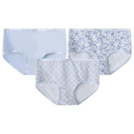 Women's Pure Cotton Printed Mid-Rise Hipster Panties (3pcs Pack)