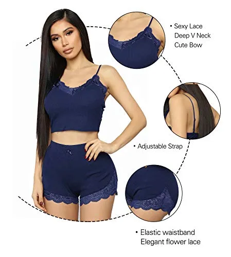 Women's Pyjama Sets Sexy Sleepwear Summer Pjs