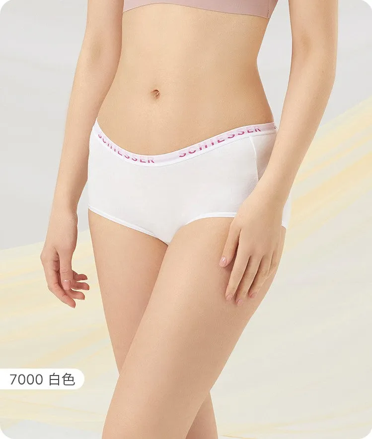 Women's Supima Mid-Rise Hipster Panties (Pure Color 2pcs Pack)